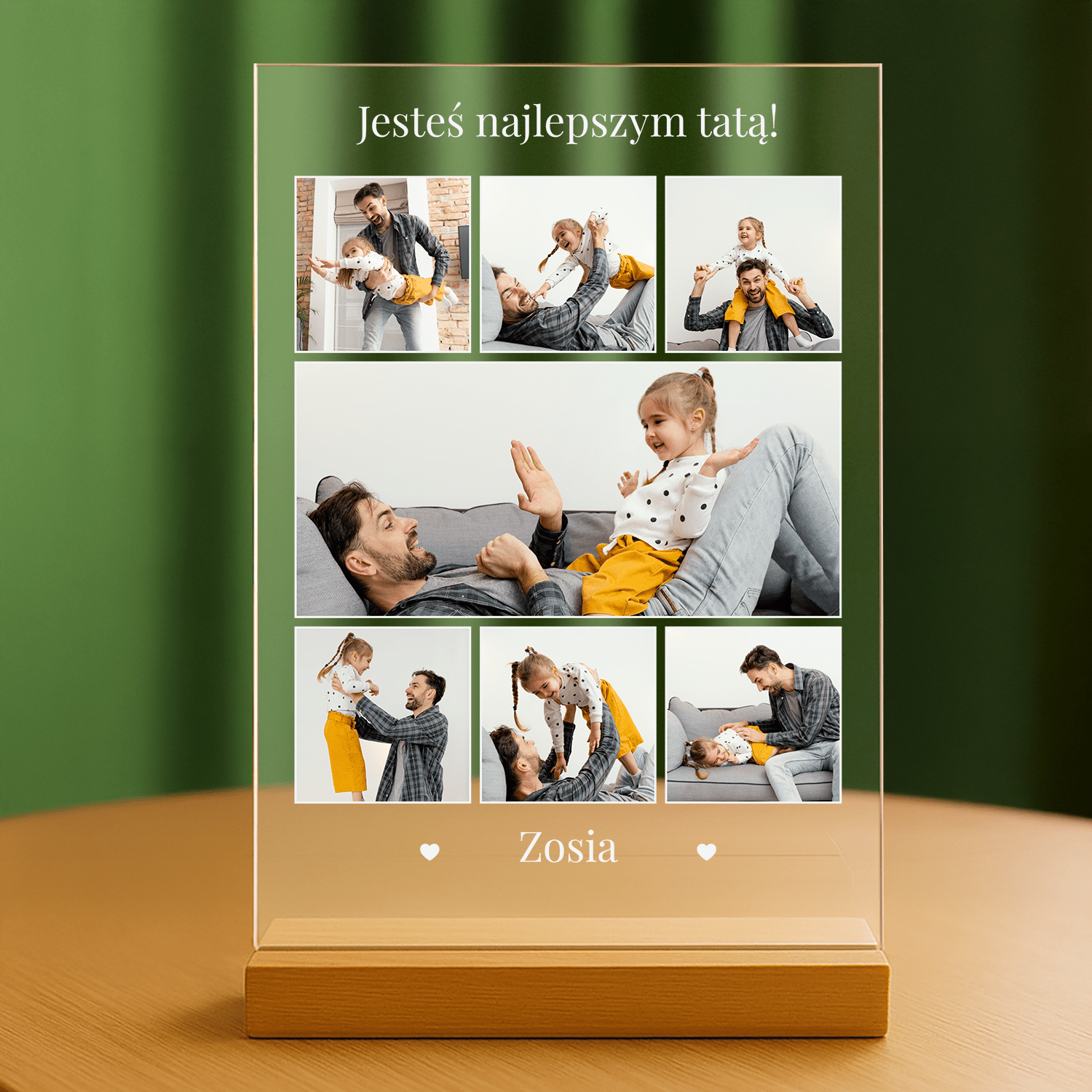 Jesteś najlepszym tatą - personalizowany druk na szkle - stworzprezent.pl