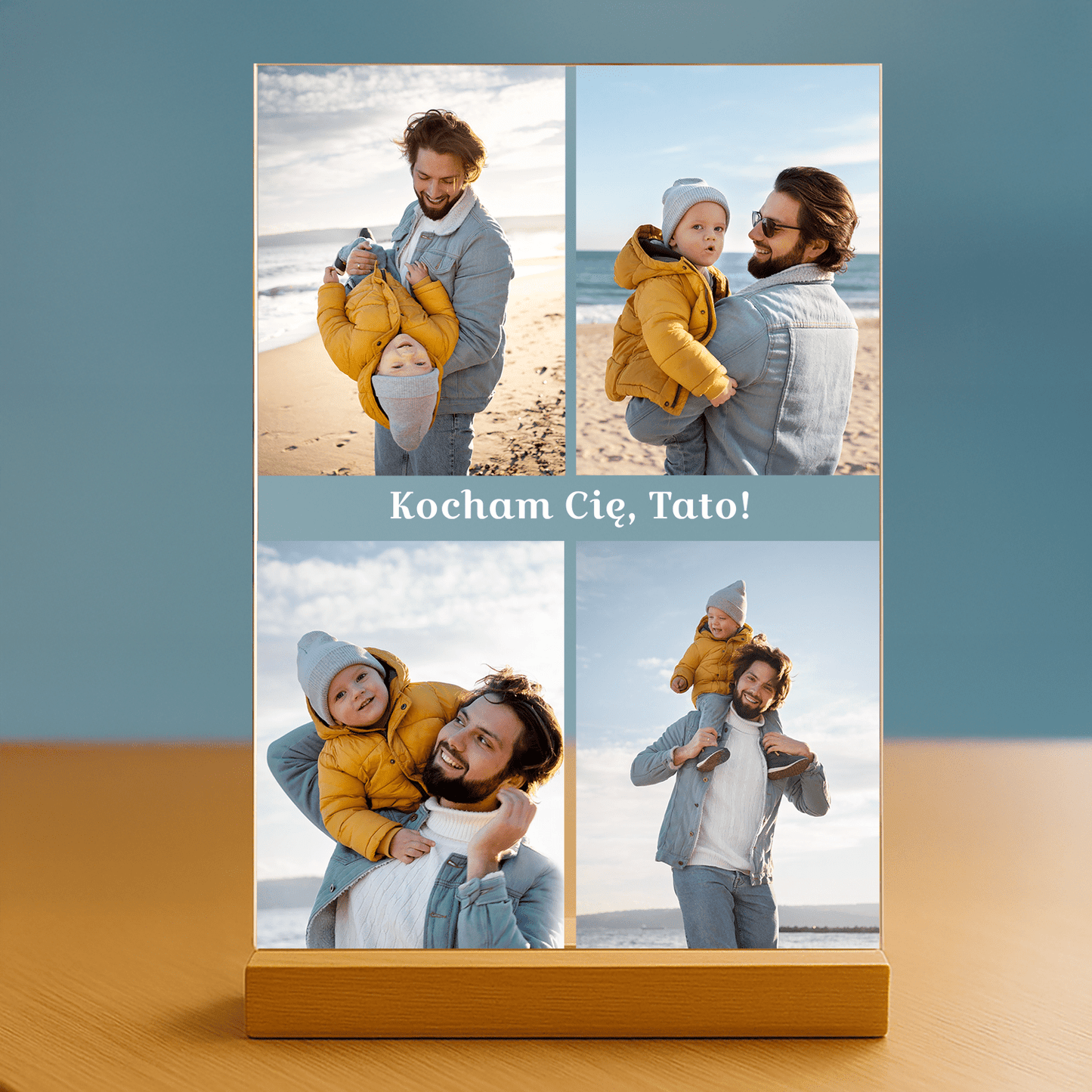 Kocham Cię, tato! - personalizowany druk na szkle - stworzprezent.pl