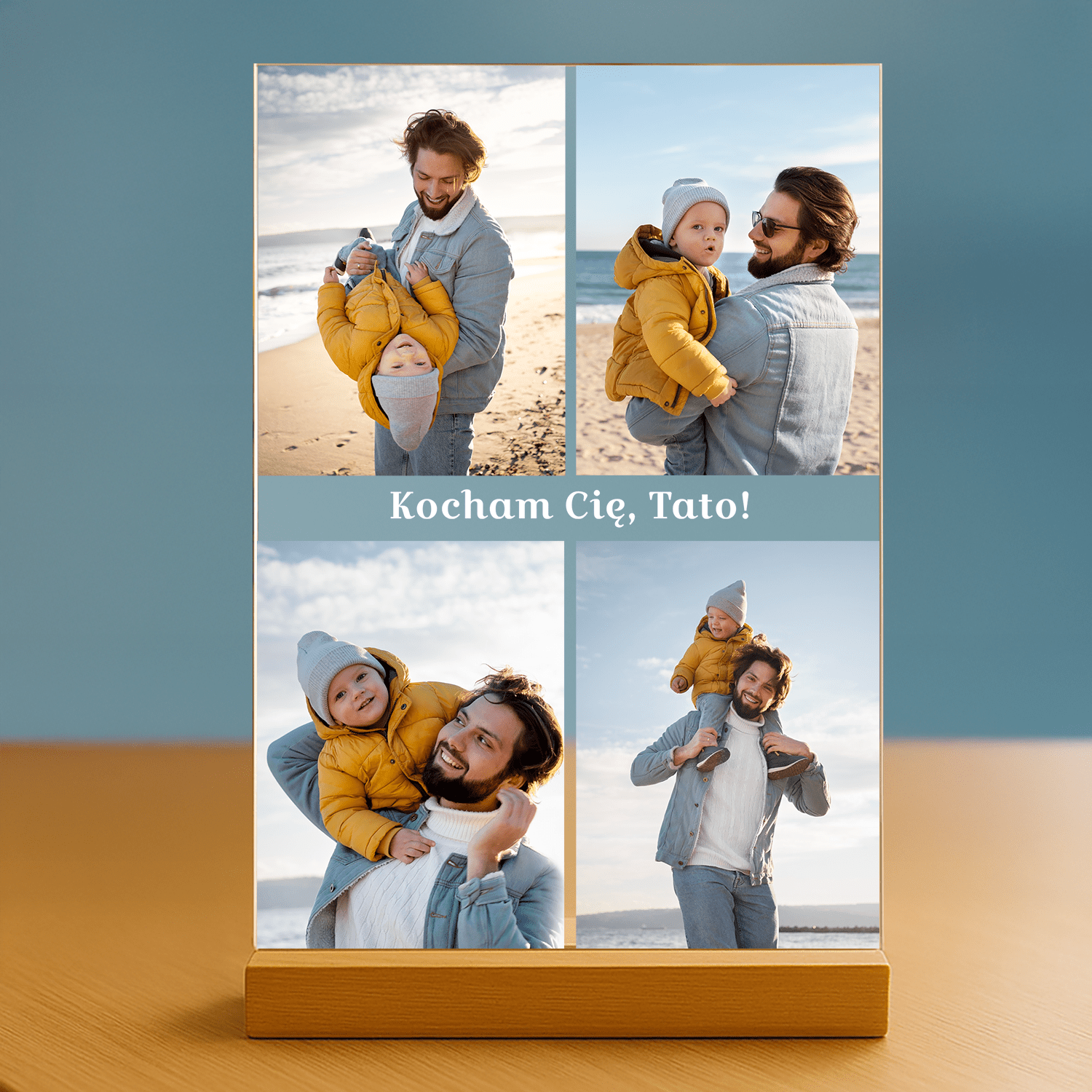 Kocham Cię, tato! - personalizowany druk na szkle - stworzprezent.pl