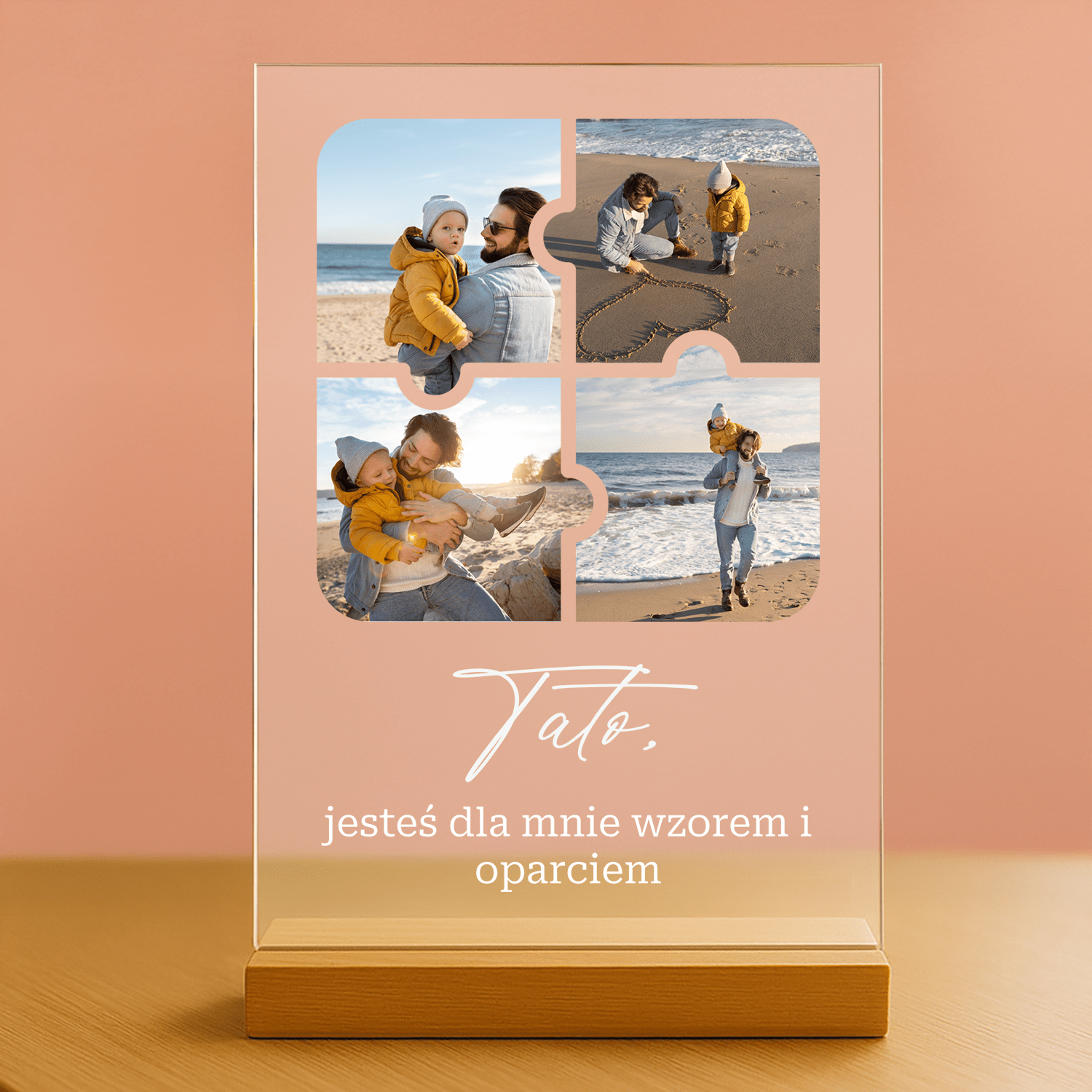 Fotokolaż puzzle - personalizowany druk na szkle - stworzprezent.pl