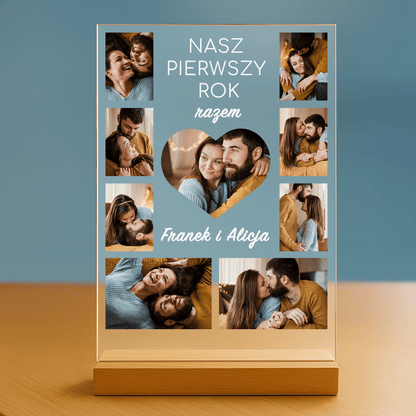 Pierwszy rok razem - personalizowany druk na szkle - stworzprezent.pl