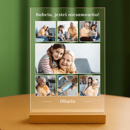 Babcia - personalizowany druk na szkle - stworzprezent.pl