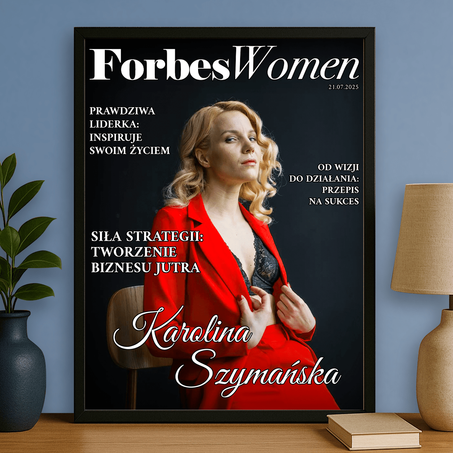 Jak z okładki magazynu - plakat personalizowany dla niej - StwórzPrezent.pl