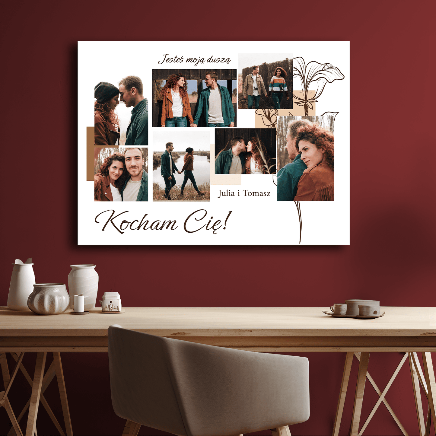 Jesteś moją duszą - kolaż na płótnie dla pary - StwórzPrezent.pl