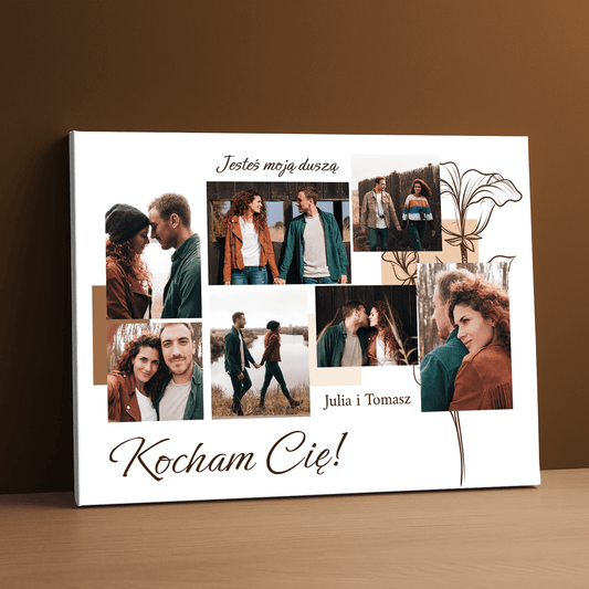 Jesteś moją duszą - kolaż na płótnie dla pary - StwórzPrezent.pl