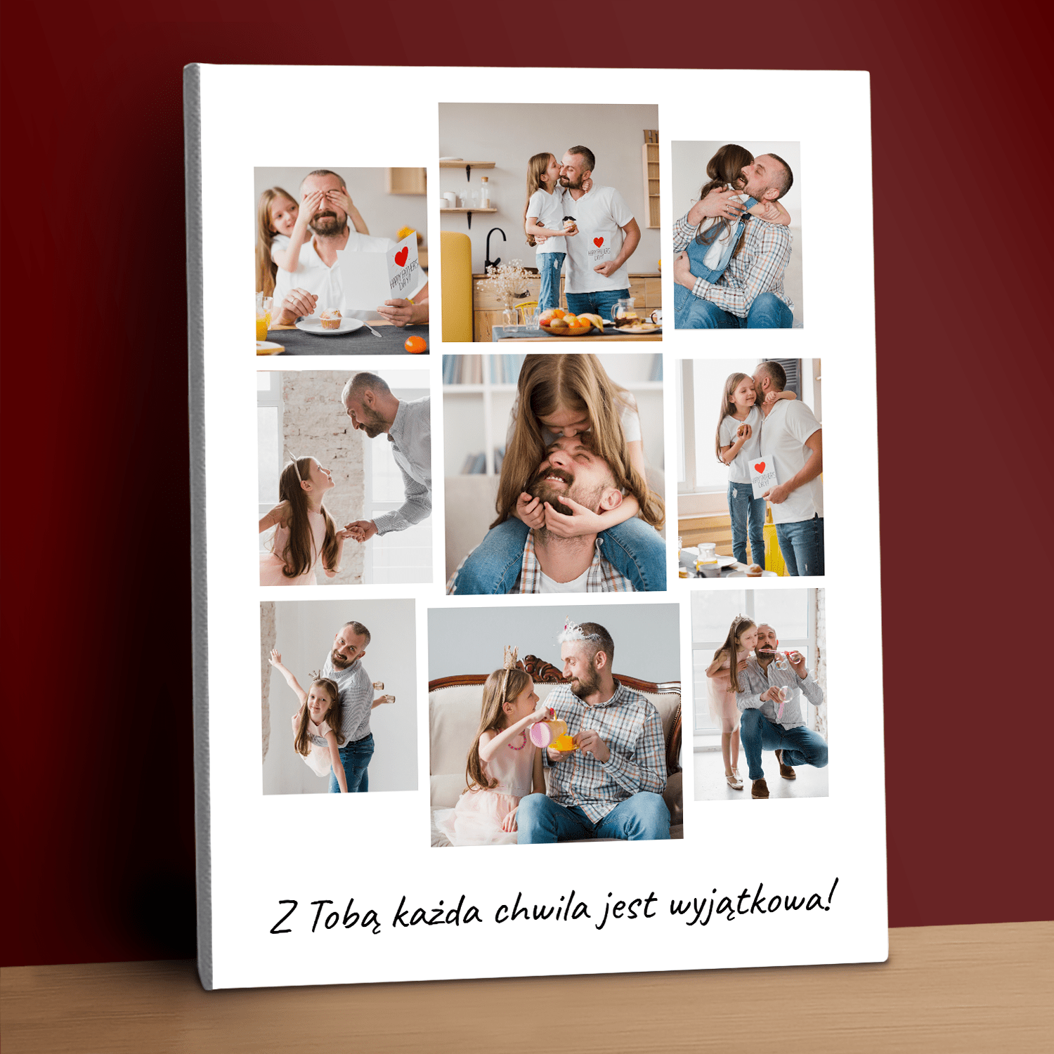 Każda chwila z tatą - kolaż na płótnie dla taty - StwórzPrezent.pl
