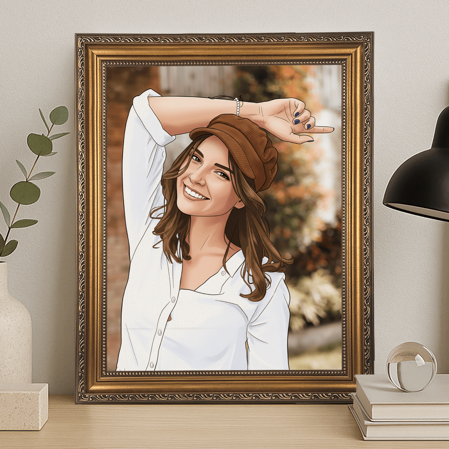 Kobieta w kreskówkowym stylu - portret na płótnie dla niej - StwórzPrezent.pl