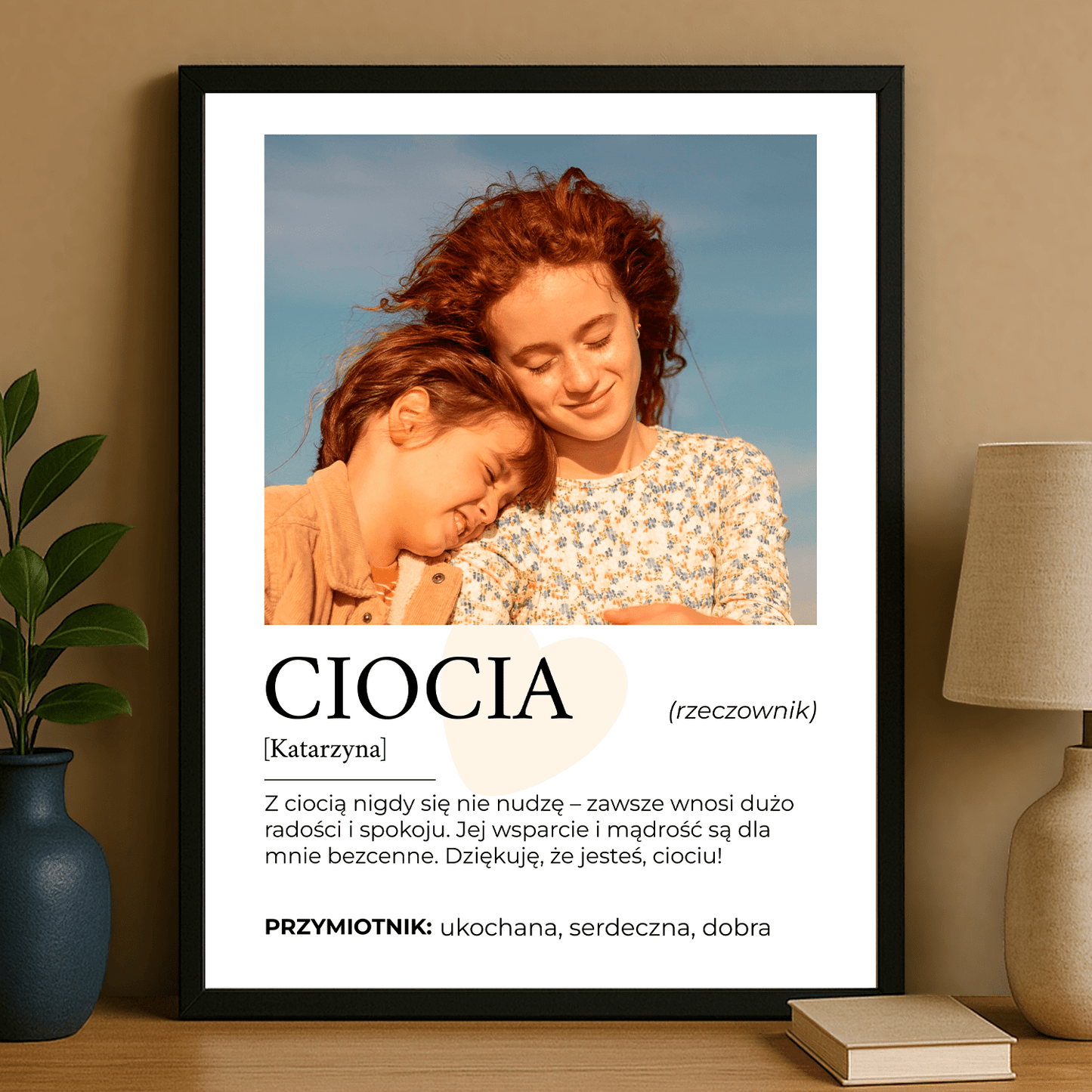Kochana ciocia - plakat personalizowany dla cioci - StwórzPrezent.pl