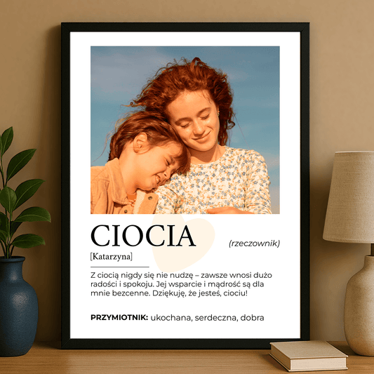 Kochana ciocia - plakat personalizowany dla cioci - StwórzPrezent.pl