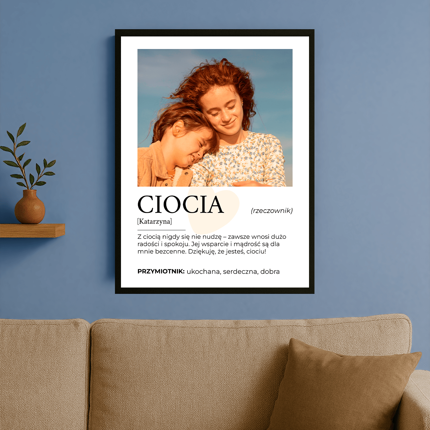 Kochana ciocia - plakat personalizowany dla cioci - StwórzPrezent.pl