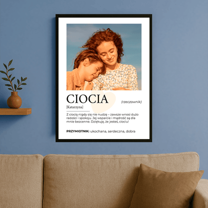 Kochana ciocia - plakat personalizowany dla cioci - StwórzPrezent.pl