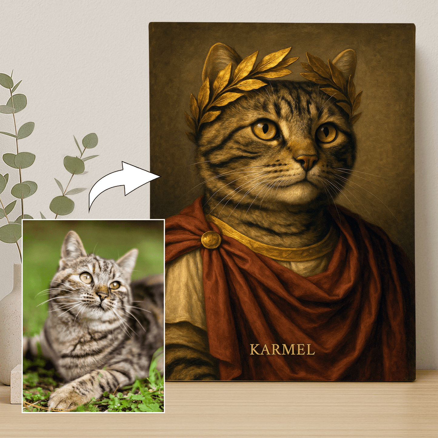 Kot jak cesarz - portret na płótnie dla miłośnika kotów - StwórzPrezent.pl