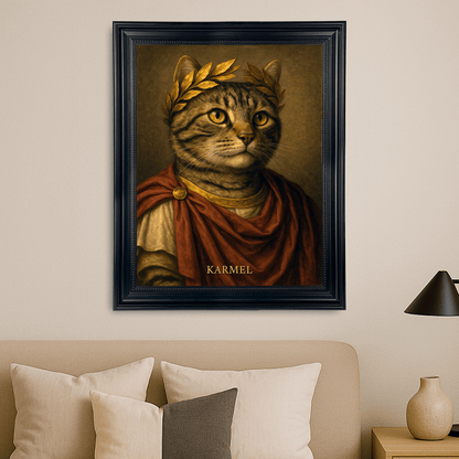 Kot jak cesarz - portret na płótnie dla miłośnika kotów - StwórzPrezent.pl