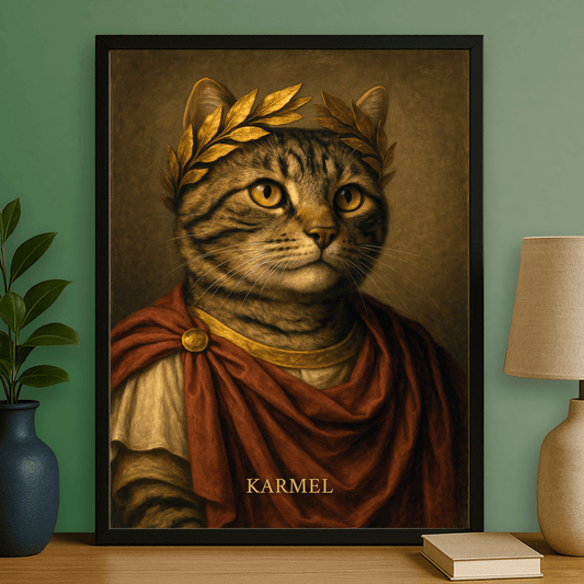 Kot jako cesarz - portret na plakacie dla miłośnika kotów - StwórzPrezent.pl