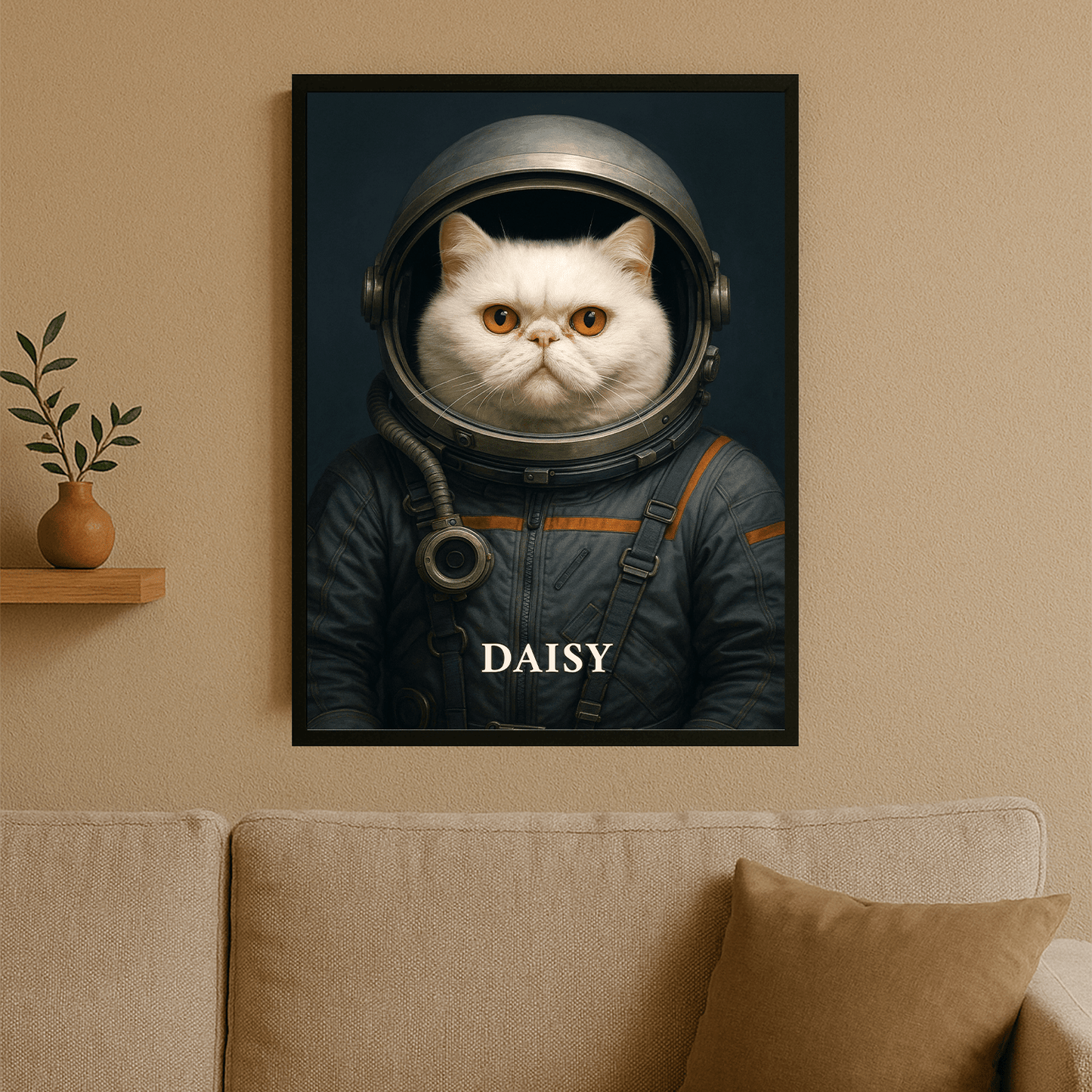 Kot jako zdobywca kosmosu - portret na plakacie dla miłośnika kotów - StwórzPrezent.pl