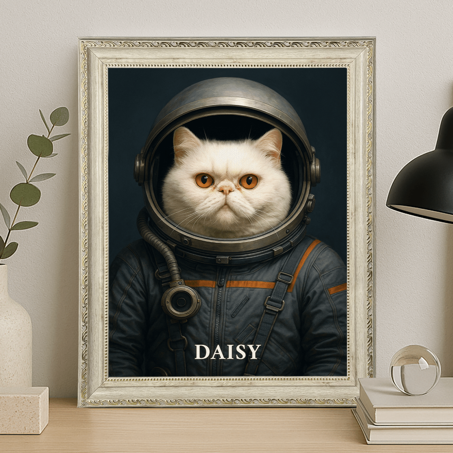 Kot w stroju kosmonauty - portret na płótnie dla miłośnika kotów - StwórzPrezent.pl