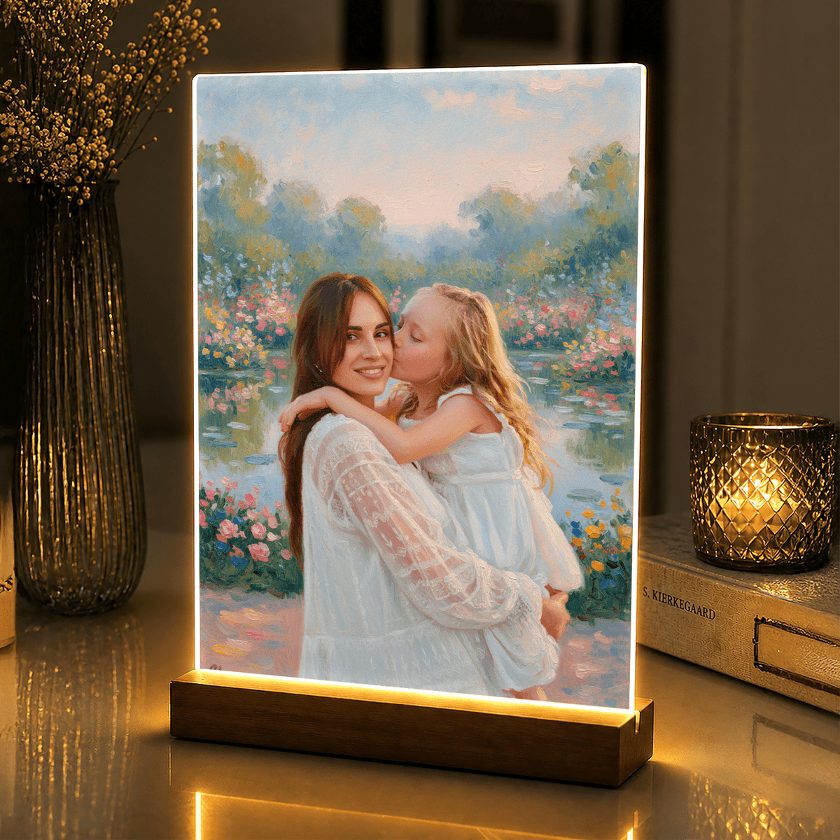 Lampka LED ze zdjęciem jak obraz olejny na szkle akrylowym - StwórzPrezent.pl