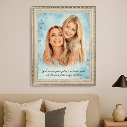 Mama i córka - portret na płótnie dla mamy - StwórzPrezent.pl