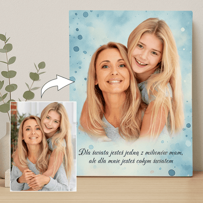 Mama i córka - portret na płótnie dla mamy - StwórzPrezent.pl