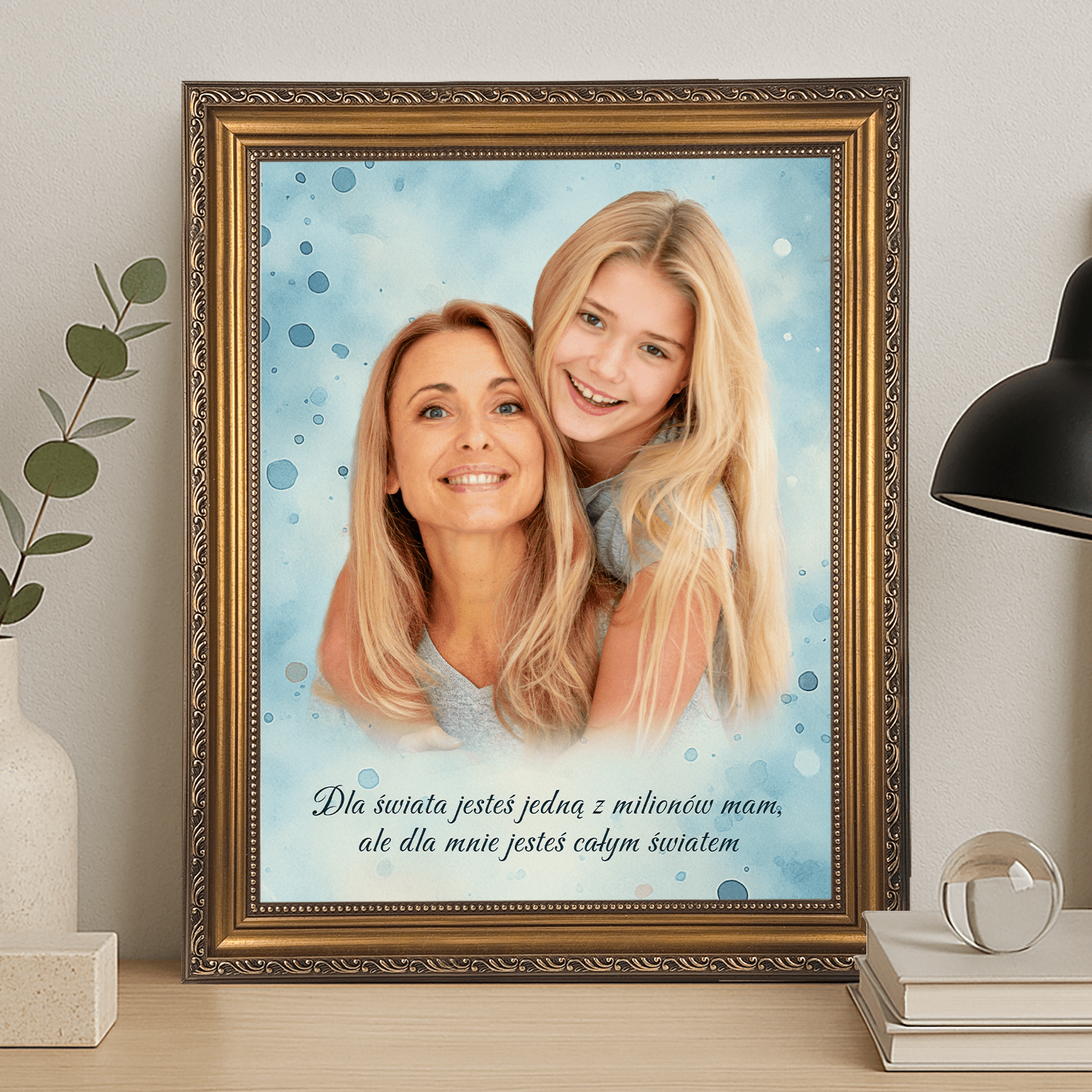 Mama i córka - portret na płótnie dla mamy - StwórzPrezent.pl