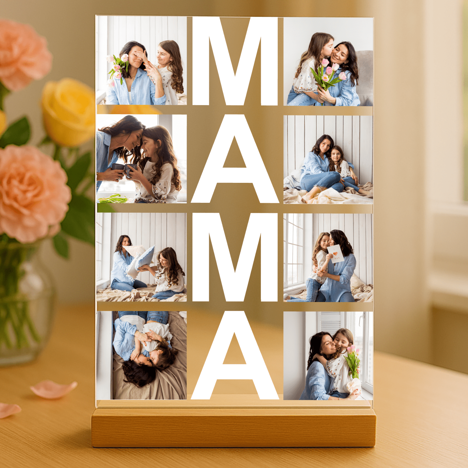 Fotokolaż Mama - Druk na szkle, spersonalizowany prezent dla mamy - stworzprezent.pl