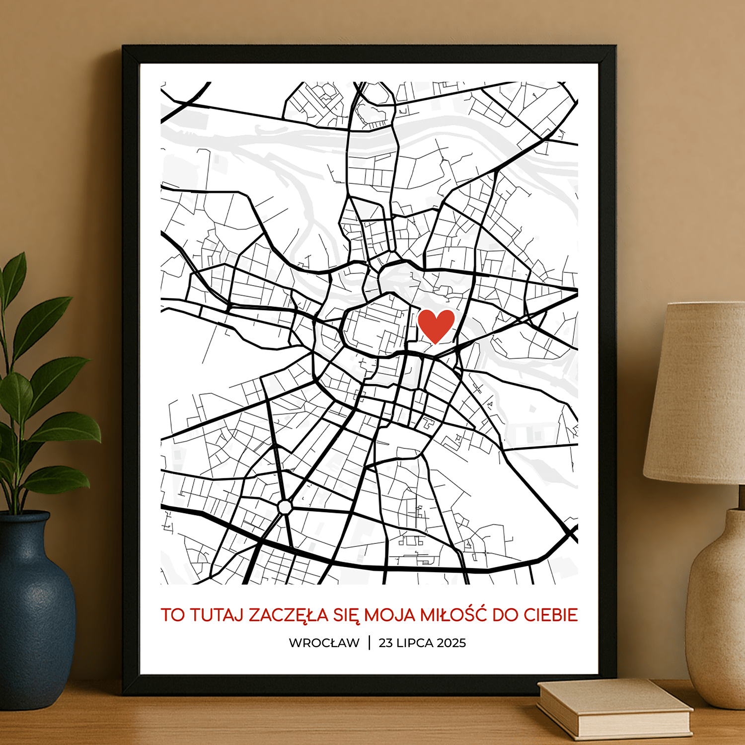 Mapa miłości - plakat personalizowany dla pary - StwórzPrezent.pl