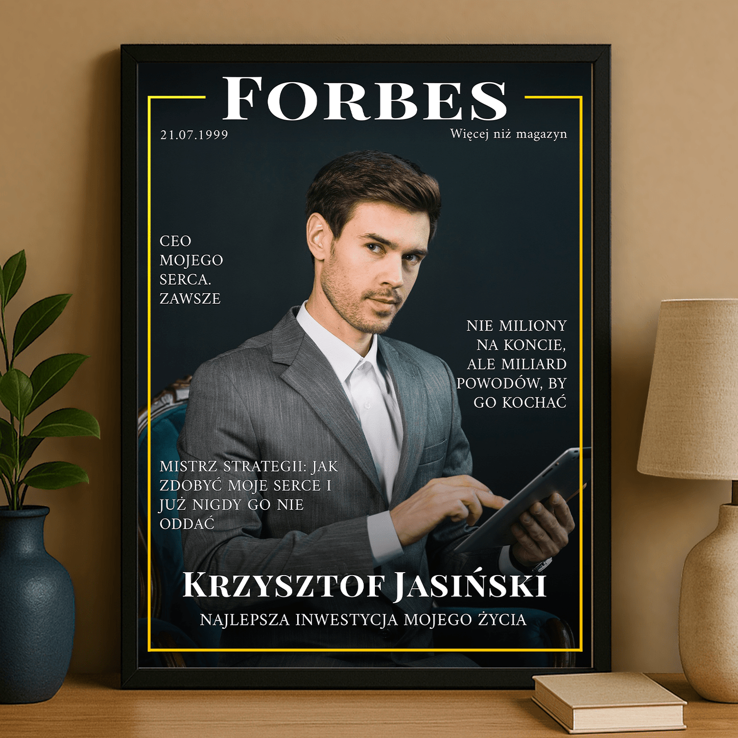 Mężczyzna sukcesu - plakat personalizowany dla mężczyzny - StwórzPrezent.pl