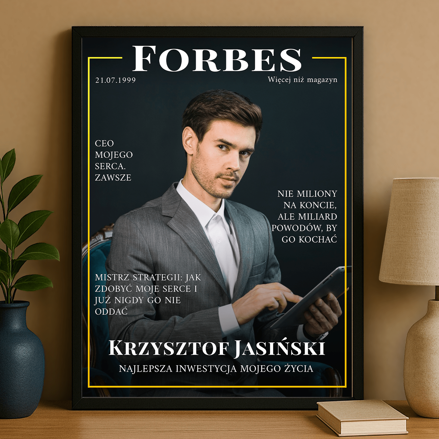 Mężczyzna sukcesu - plakat personalizowany dla mężczyzny - StwórzPrezent.pl