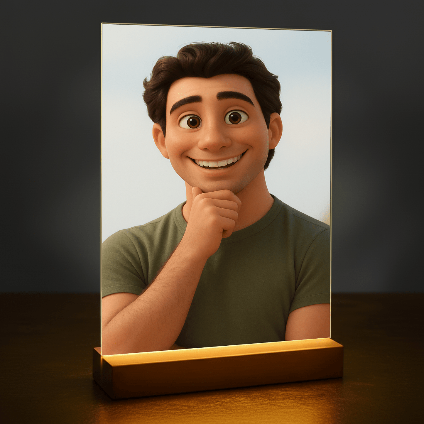 Mężczyzna w stylu animacji 3D - portret na szkle akrylowym dla niego - stworzprezent.pl