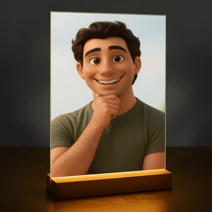 Mężczyzna w stylu animacji 3D - portret na szkle akrylowym dla niego - stworzprezent.pl