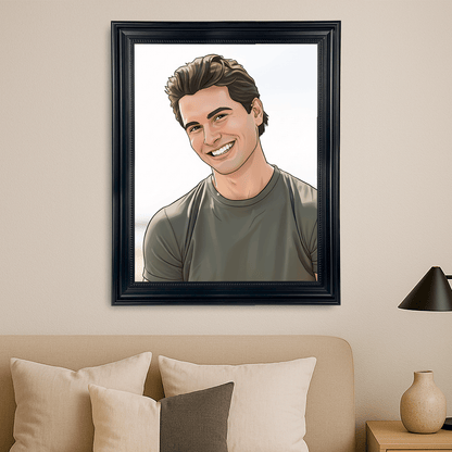 Mężczyzna w stylu kreskówki - portret na płótnie dla mężczyzny - StwórzPrezent.pl