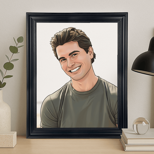 Mężczyzna w stylu kreskówki - portret na płótnie dla mężczyzny - StwórzPrezent.pl