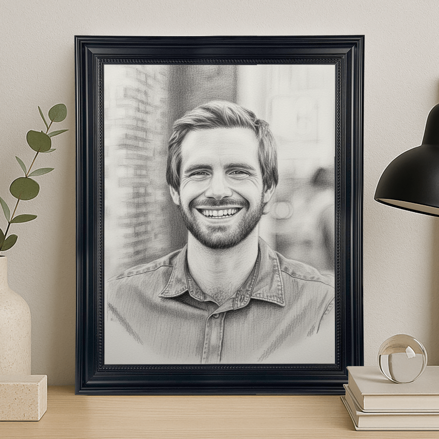 Mężczyzna w stylu ołówkowym - portret na płótnie dla mężczyzny - StwórzPrezent.pl