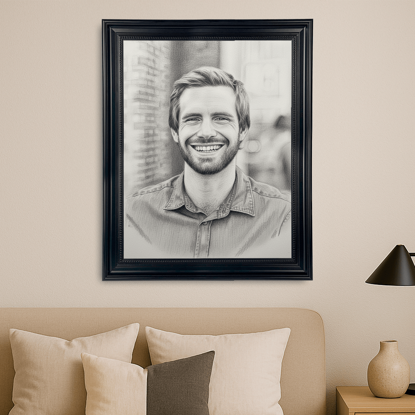 Mężczyzna w stylu ołówkowym - portret na płótnie dla mężczyzny - StwórzPrezent.pl