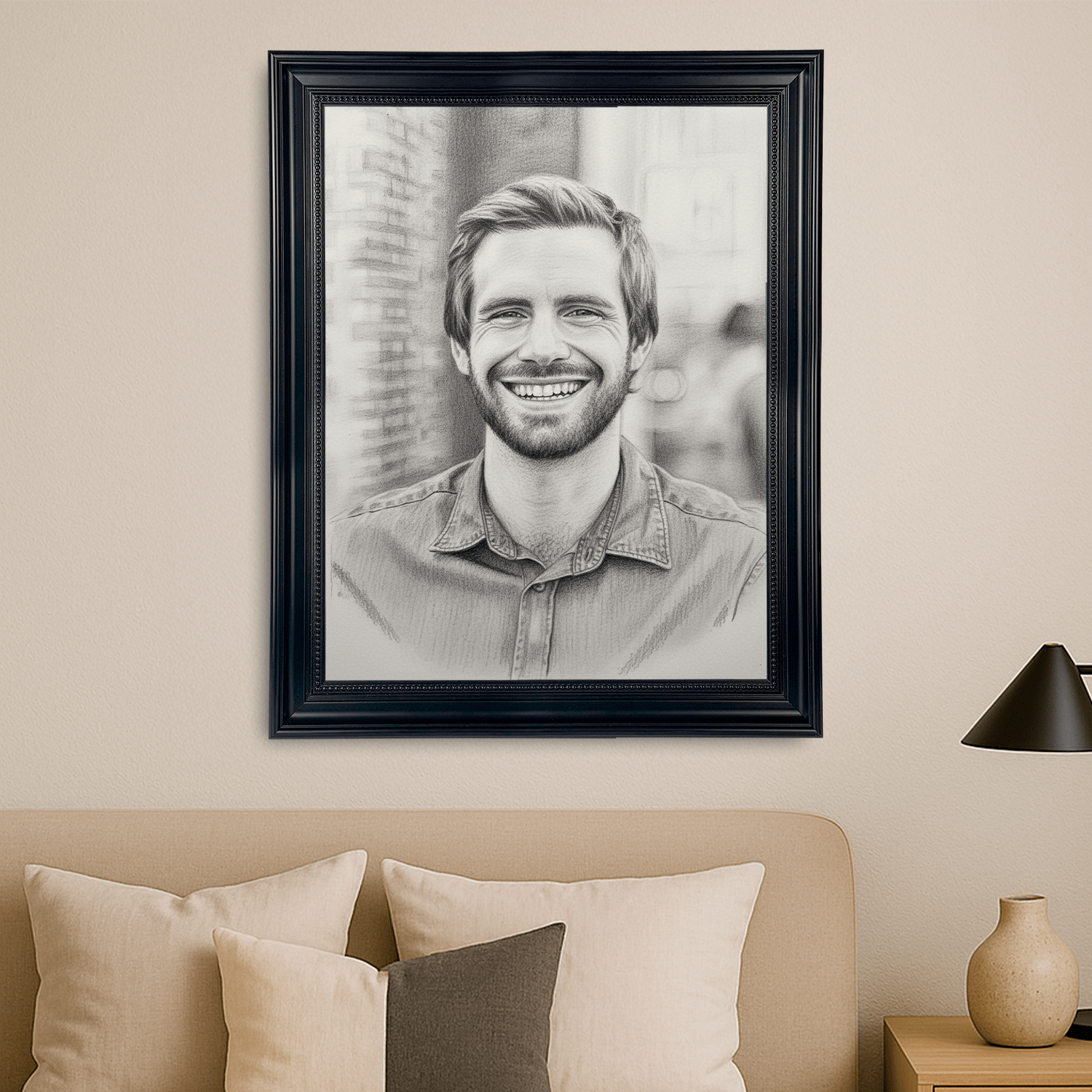 Mężczyzna w stylu ołówkowym - portret na płótnie dla mężczyzny - StwórzPrezent.pl