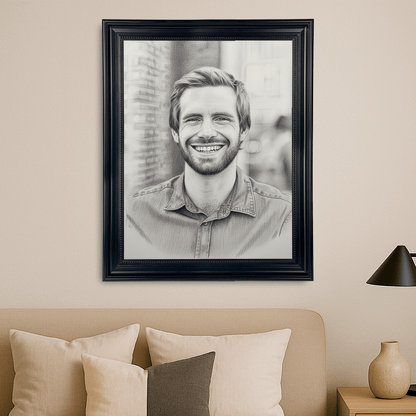 Mężczyzna w stylu ołówkowym - portret na płótnie dla mężczyzny - StwórzPrezent.pl