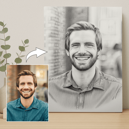 Mężczyzna w stylu ołówkowym - portret na płótnie dla mężczyzny - StwórzPrezent.pl