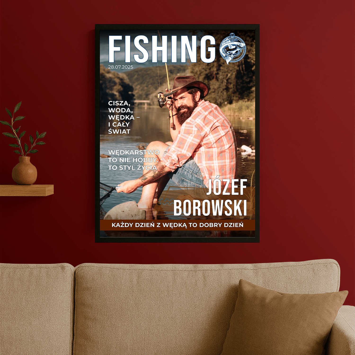 Mistrz wędki - plakat personalizowany dla wędkarza - StwórzPrezent.pl