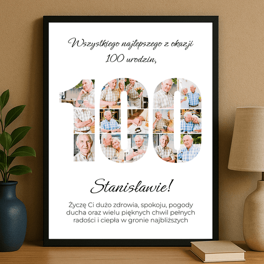 Na 100 urodziny – plakat personalizowany dla niego - StwórzPrezent.pl