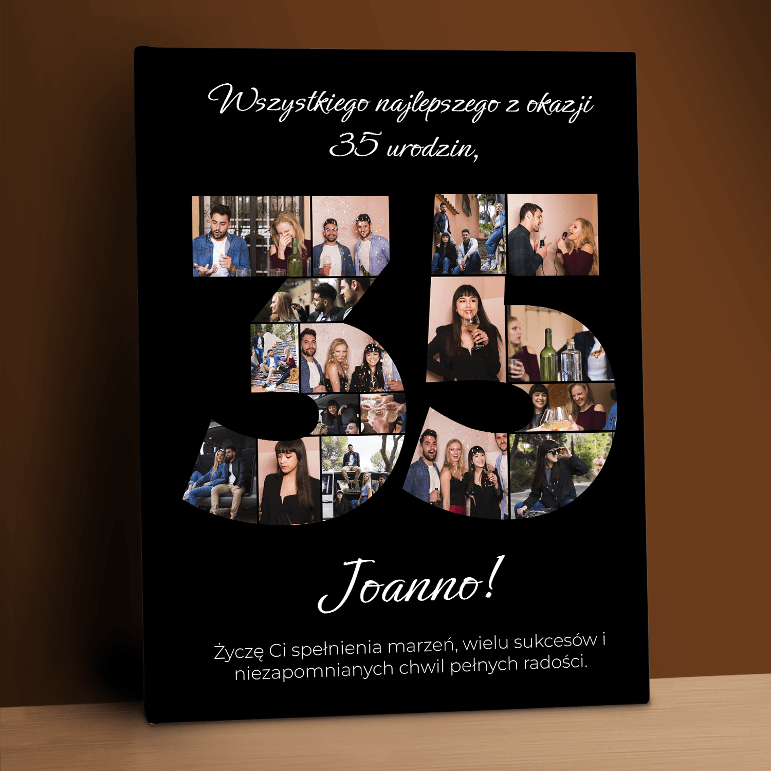 Na 35 urodziny – kolaż na płótnie dla przyjaciółki - StwórzPrezent.pl