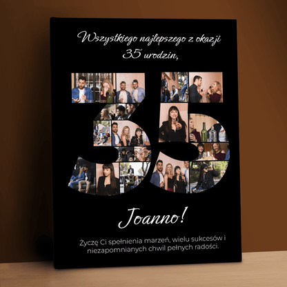 Na 35 urodziny – kolaż na płótnie dla przyjaciółki - StwórzPrezent.pl