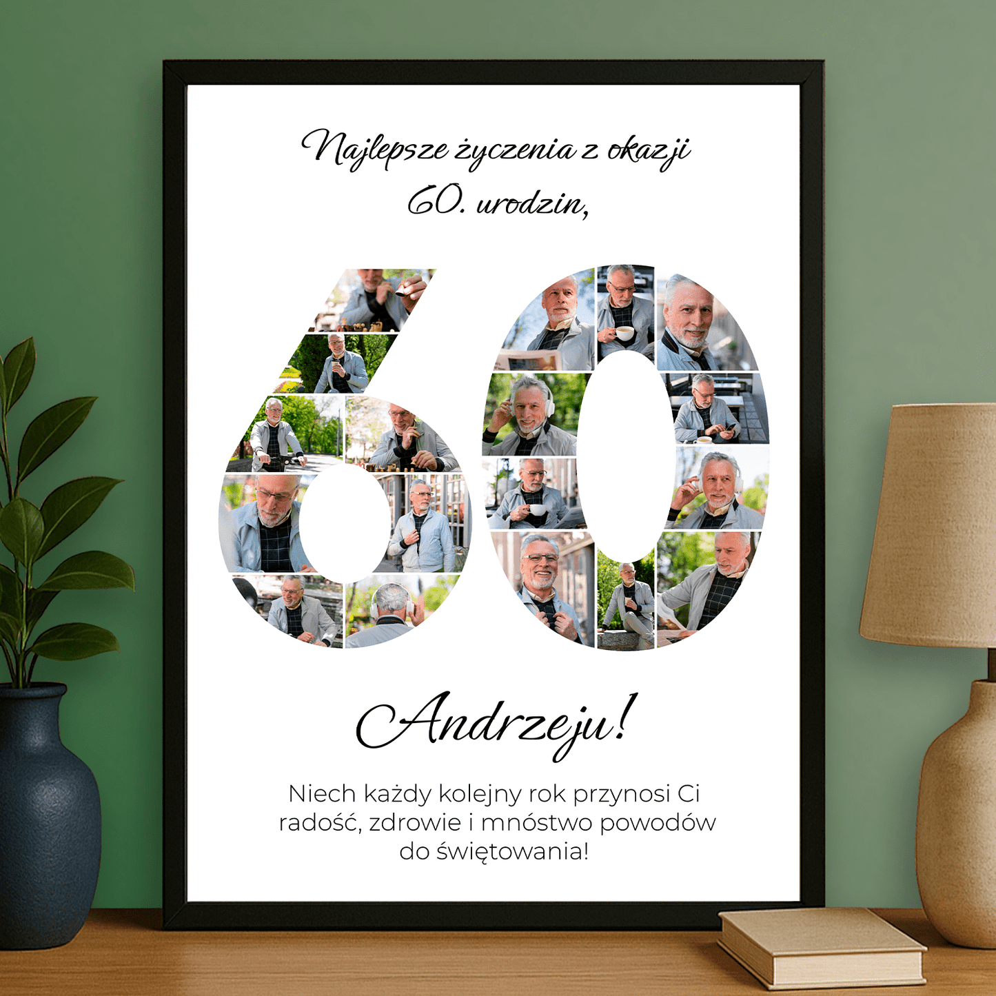 Na 60 urodziny - plakat personalizowany dla mężczyzny - StwórzPrezent.pl