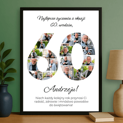Na 60 urodziny - plakat personalizowany dla mężczyzny - StwórzPrezent.pl