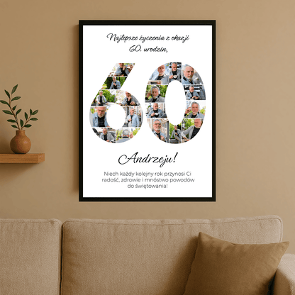 Na 60 urodziny - plakat personalizowany dla mężczyzny - StwórzPrezent.pl