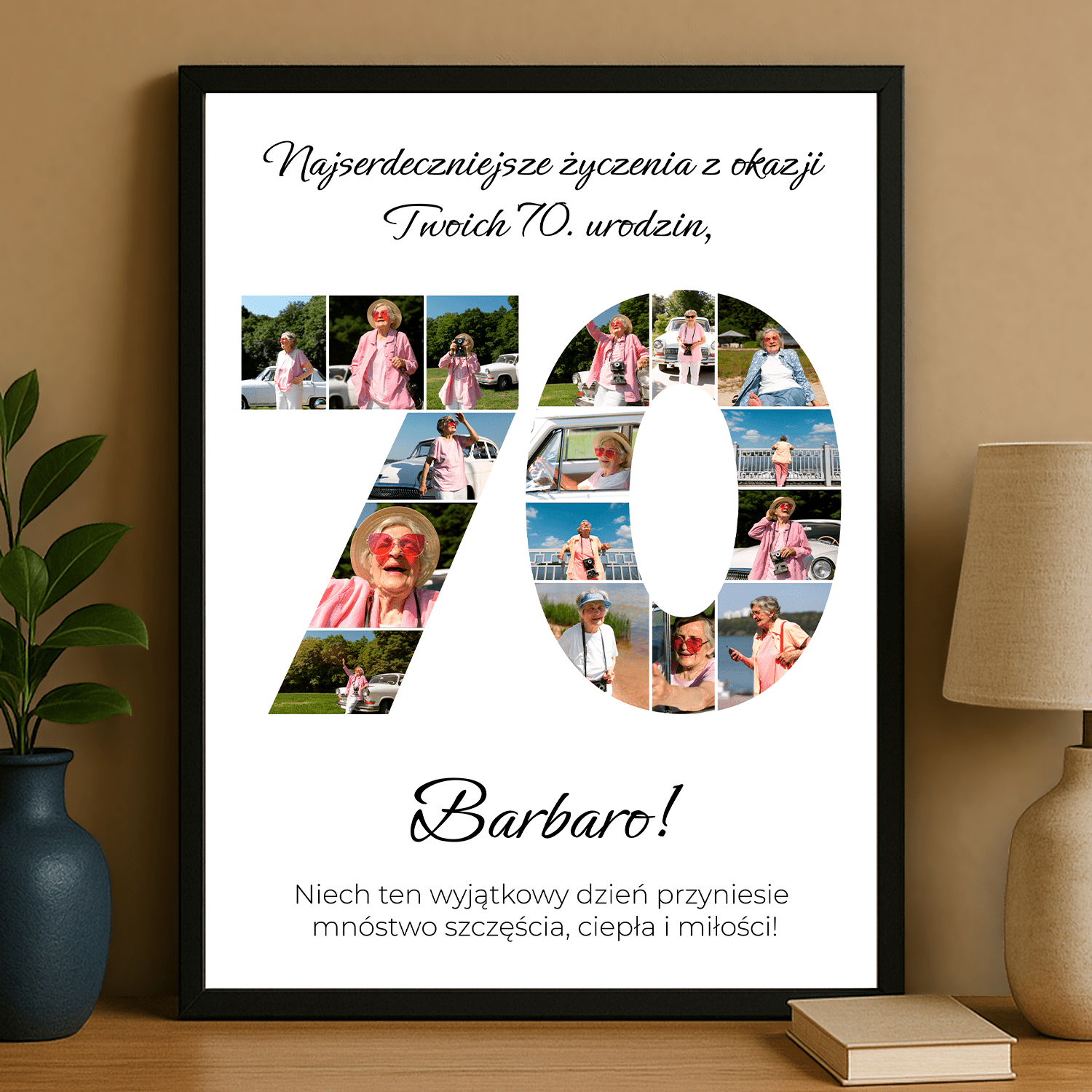 Na 70 urodziny - plakat personalizowany dla babci - StwórzPrezent.pl