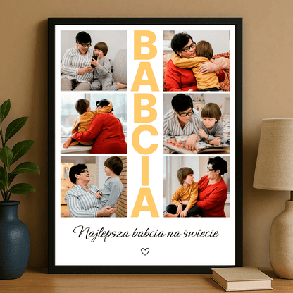 Najlepsza babcia na świecie - plakat personalizowany dla babci - StwórzPrezent.pl