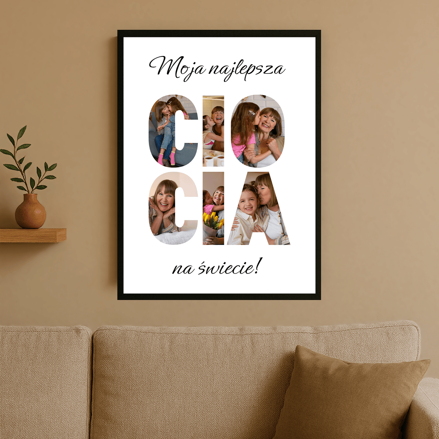 Najlepsza ciocia na świecie - plakat personalizowany dla cioci - StwórzPrezent.pl