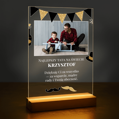 Najlepszy tata na świecie - druk na szkle akrylowym dla taty - stworzprezent.pl