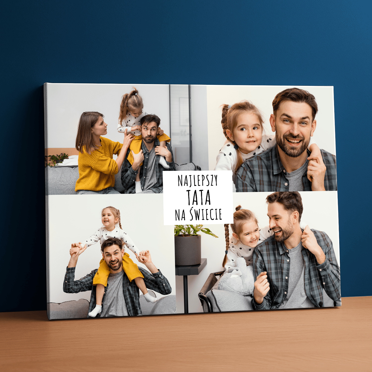 Najlepszy tauś na świecie - kolaż na płótnie dla taty - StwórzPrezent.pl