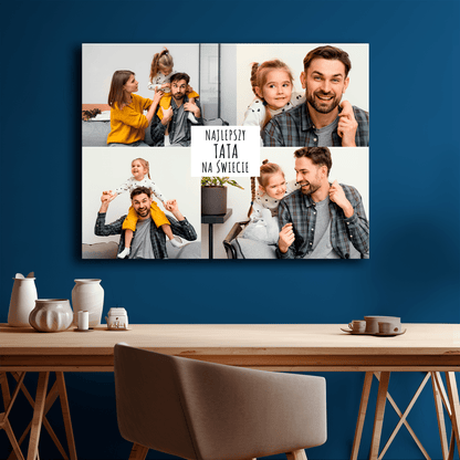 Najlepszy tauś na świecie - kolaż na płótnie dla taty - StwórzPrezent.pl